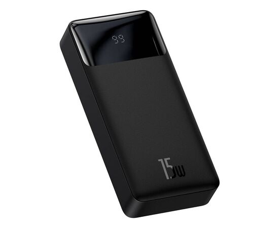 Батарея универсальная Baseus Bipow 20000mAh, 15W, USB-C/3A, 2*USB-A/3A(max.), +cable, black (PPBD050101), изображение 3 Батарея универсальная Baseus Bipow 20000mAh, 15W, USB-C/3A, 2*USB-A/3A(max.), +cable, black (PPBD050101), изображение 3