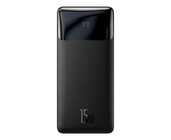Батарея универсальная Baseus Bipow 20000mAh, 15W, USB-C/3A, 2*USB-A/3A(max.), +cable, black (PPBD050101)