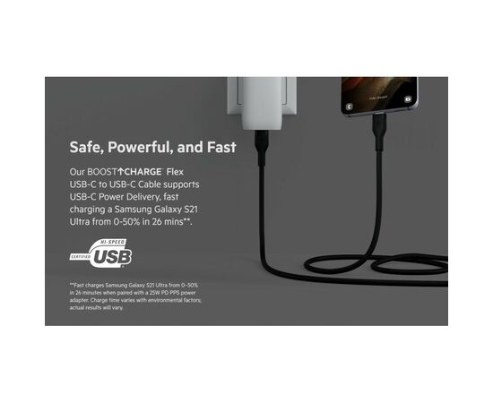 Дата кабель USB-C to USB-C 2.0m 60W Belkin (CAB009BT2MBK), изображение 10 Дата кабель USB-C to USB-C 2.0m 60W Belkin (CAB009BT2MBK), изображение 10