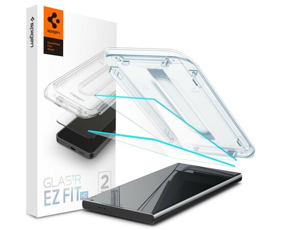 Стекло защитное Spigen Samsung Galaxy S24 Ultra tR EZ Fit HD (2 Pack) (AGL07495)