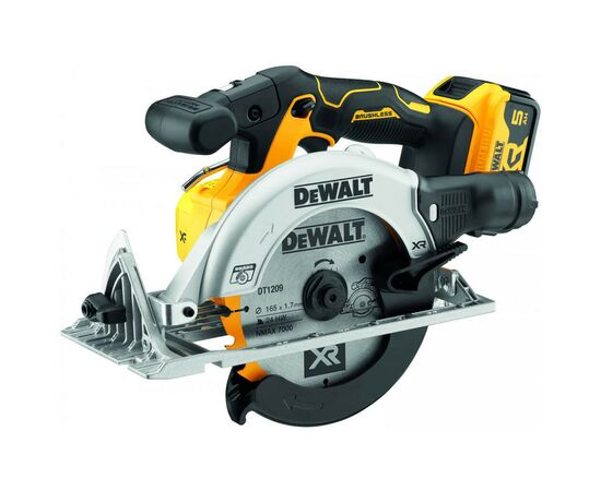 Дисковая пила DeWALT 18В XR Li-lon, 2x5Ah, диск 165х20 мм, 2.8 кг, TSTAK (без АКБ и ЗУ) (DCS565P2), изображение 2 Дисковая пила DeWALT 18В XR Li-lon, 2x5Ah, диск 165х20 мм, 2.8 кг, TSTAK (без АКБ и ЗУ) (DCS565P2), изображение 2