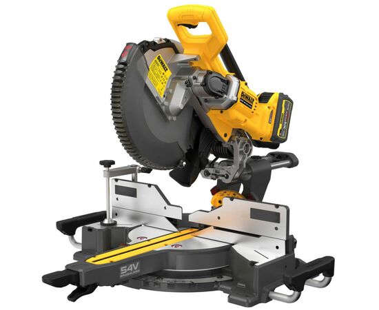 Торцовочная пила DeWALT 54В XR Li-lon 2x3Ah, 305x30 мм, 3800 об/мин, XPS, 23.2 кг (DCS781X2), изображение 11 Торцовочная пила DeWALT 54В XR Li-lon 2x3Ah, 305x30 мм, 3800 об/мин, XPS, 23.2 кг (DCS781X2), изображение 11