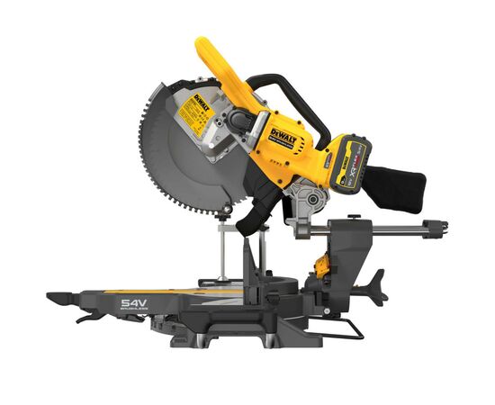 Торцовочная пила DeWALT 54В XR Li-lon 2x3Ah, 305x30 мм, 3800 об/мин, XPS, 23.2 кг (DCS781X2), изображение 6 Торцовочная пила DeWALT 54В XR Li-lon 2x3Ah, 305x30 мм, 3800 об/мин, XPS, 23.2 кг (DCS781X2), изображение 6