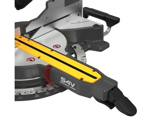 Торцовочная пила DeWALT 54В XR Li-lon 2x3Ah, 305x30 мм, 3800 об/мин, XPS, 23.2 кг (DCS781X2), изображение 9 Торцовочная пила DeWALT 54В XR Li-lon 2x3Ah, 305x30 мм, 3800 об/мин, XPS, 23.2 кг (DCS781X2), изображение 9