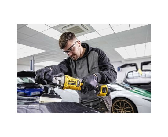 Шлифовальная машина DeWALT полировальная, 18В XR Li-Ion, 800 - 2200 об/мин, 2x5Ah (DCM849P2), изображение 3 Шлифовальная машина DeWALT полировальная, 18В XR Li-Ion, 800 - 2200 об/мин, 2x5Ah (DCM849P2), изображение 3