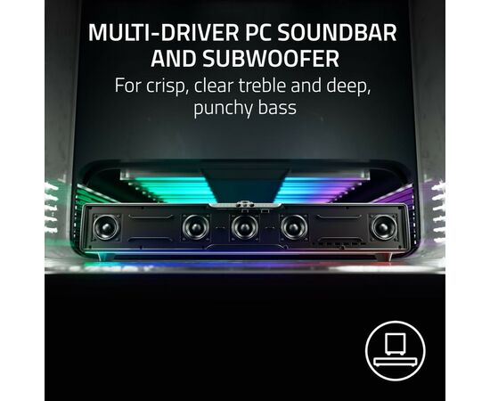 Акустическая система Razer Leviathan V2 Pro Black (RZ05-04160100-R3G1), изображение 7 Акустическая система Razer Leviathan V2 Pro Black (RZ05-04160100-R3G1), изображение 7