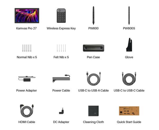 Планшет-монитор Huion Kamvas Pro 27 (GT2701), изображение 11 Планшет-монитор Huion Kamvas Pro 27 (GT2701), изображение 11