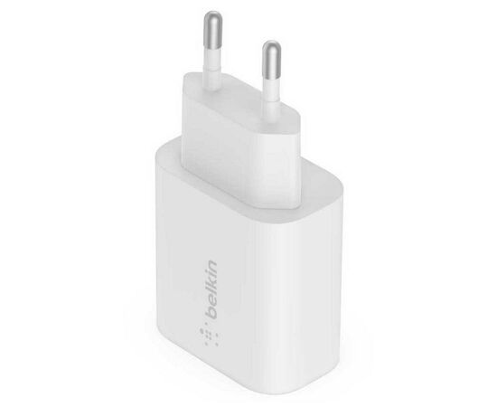 Зарядное устройство Belkin USB-С 25W PD PPS + cable USB-C-Lightning 1m (WCA004VF1MWH-B5), изображение 6 Зарядное устройство Belkin USB-С 25W PD PPS + cable USB-C-Lightning 1m (WCA004VF1MWH-B5), изображение 6