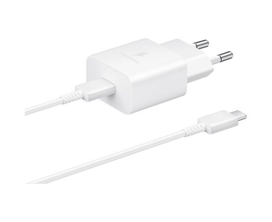Зарядний пристрій Samsung USB-С 15W White + Cable USB-C 1m (EP-T1510XWEGEU)