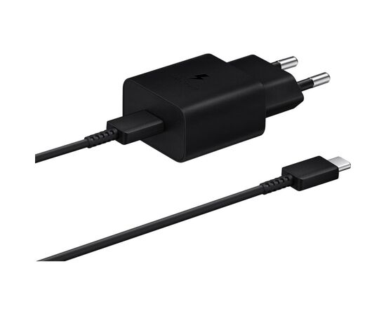 Зарядний пристрій Samsung USB-С 15W Black + Cable USB-C 1m (EP-T1510XBEGEU)
