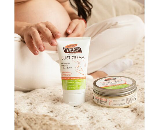 Косметика для мам Palmer's Укрепляющий крем для груди с маслом какао и витамином Е, 125 г (4070-6.00), изображение 4 Косметика для мам Palmer's Укрепляющий крем для груди с маслом какао и витамином Е, 125 г (4070-6.00), изображение 4