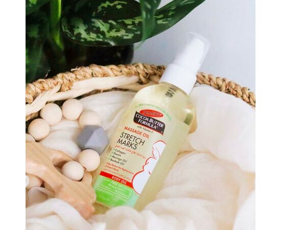 Косметика для мам Palmer's массажное масло от растяжек с маслом какао и витамином Е, 100 мл (4376-6.00), изображение 5 Косметика для мам Palmer's массажное масло от растяжек с маслом какао и витамином Е, 100 мл (4376-6.00), изображение 5