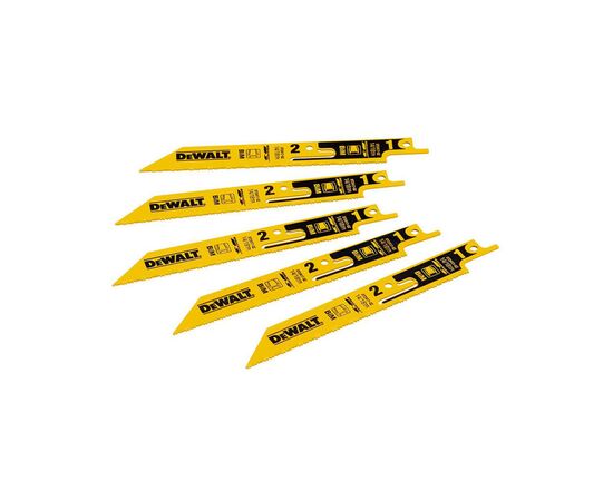 Полотно DeWALT биметаллическое BREAKAWAY, 152 мм, шаг 14-18 TPI, 5 шт (DT2417), изображение 2 Полотно DeWALT биметаллическое BREAKAWAY, 152 мм, шаг 14-18 TPI, 5 шт (DT2417), изображение 2