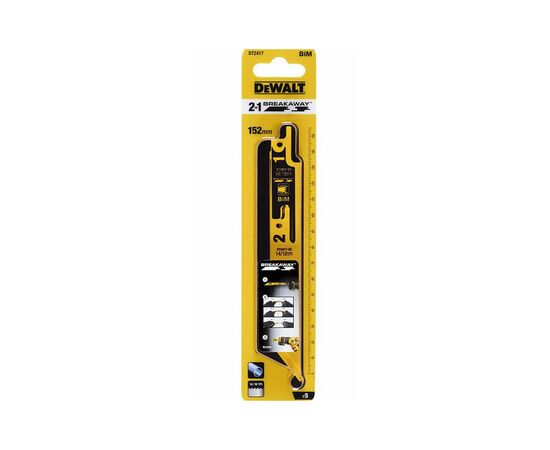 Полотно DeWALT биметаллическое BREAKAWAY, 152 мм, шаг 14-18 TPI, 5 шт (DT2417)
