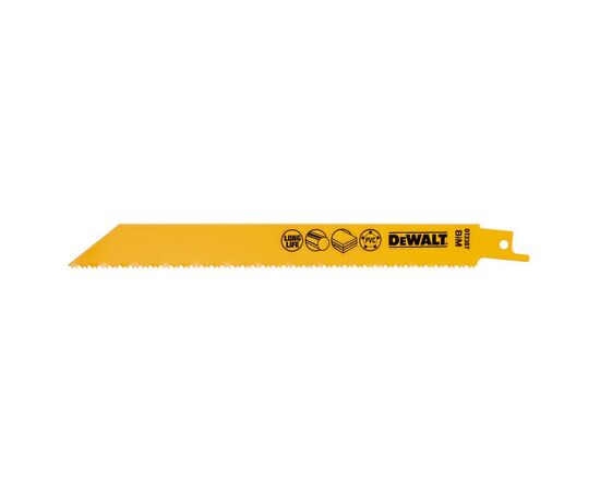 Полотно DeWALT биметаллическое, 203 мм, шаг зубьев 10-14 TPI, 5 шт (DT2387), изображение 3 Полотно DeWALT биметаллическое, 203 мм, шаг зубьев 10-14 TPI, 5 шт (DT2387), изображение 3