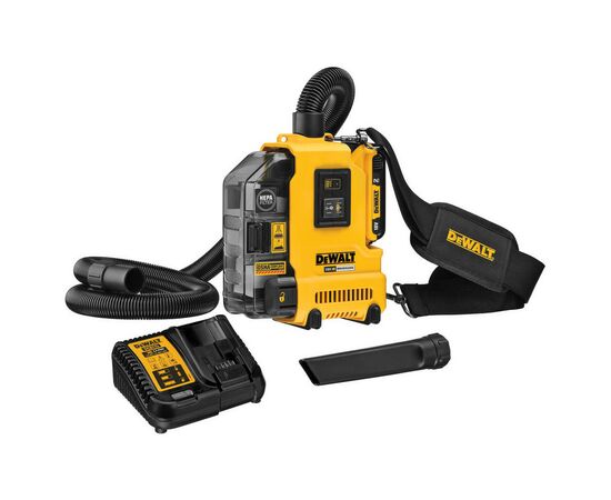 Пылесос строительный DeWALT 18В XR Li-Ion, HEPA Filter, 1.65 кг, 2Ah (DWH161D1), изображение 2 Пылесос строительный DeWALT 18В XR Li-Ion, HEPA Filter, 1.65 кг, 2Ah (DWH161D1), изображение 2