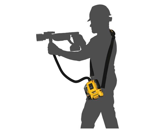 Пылесос строительный DeWALT 18В XR Li-Ion, HEPA Filter, 1.65 кг, 2Ah (DWH161D1), изображение 9 Пылесос строительный DeWALT 18В XR Li-Ion, HEPA Filter, 1.65 кг, 2Ah (DWH161D1), изображение 9