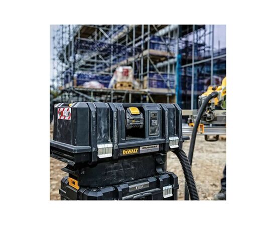 Пылесос строительный DeWALT 54В XR FLEXVOLT Li-lon, длина шланга 2.4 м, 7.5 кг, 2x6Ah (DCV586MT2), изображение 5 Пылесос строительный DeWALT 54В XR FLEXVOLT Li-lon, длина шланга 2.4 м, 7.5 кг, 2x6Ah (DCV586MT2), изображение 5