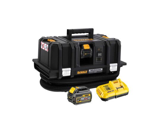 Пылесос строительный DeWALT 54В XR FLEXVOLT Li-lon, длина шланга 2.4 м, 7.5 кг, 2x6Ah (DCV586MT2)