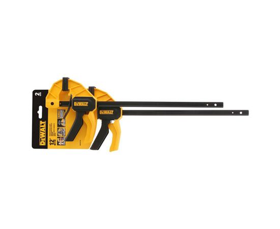 Струбцина DeWALT "M" триггерные (быстрозажимные), 300мм, давление 63 кг, 2 шт. (DWHT0-83158), изображение 3 Струбцина DeWALT "M" триггерные (быстрозажимные), 300мм, давление 63 кг, 2 шт. (DWHT0-83158), изображение 3