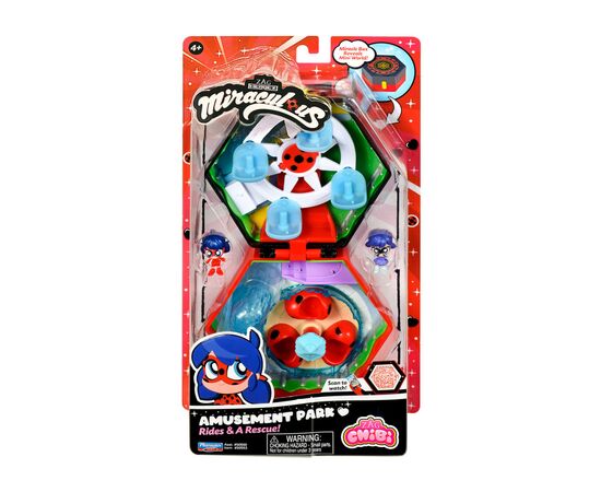 Игровой набор Miraculous Леди Баг и Супер-кот Chibi Парк развлечений 2 фигурки с аксессуарами (50553), изображение 2 Игровой набор Miraculous Леди Баг и Супер-кот Chibi Парк развлечений 2 фигурки с аксессуарами (50553), изображение 2