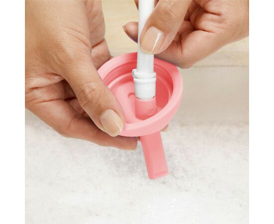 Поїльник-непроливайка Munchkin з трубочкою "Simple Clean", 296 мл рожева (9001902), зображення 7 Поїльник-непроливайка Munchkin з трубочкою "Simple Clean", 296 мл рожева (9001902), зображення 7
