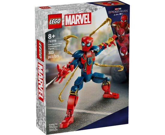 Конструктор LEGO Marvel Фигурка Железного Человека-Паука для сборки 303 детали (76298)