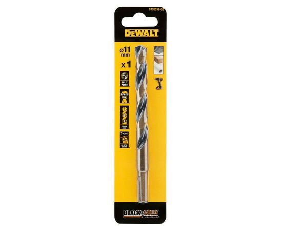 Свердло DeWALT по металу Black & Gold, HSS-G, 11.0 х 142 х 94 мм (DT20532)