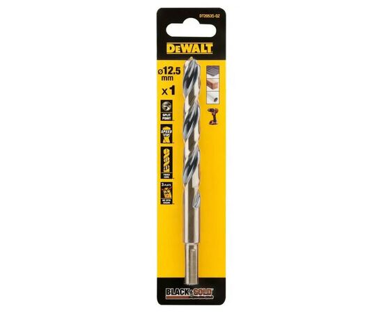 Свердло DeWALT по металу Black & Gold, HSS-G, 12.5 х 151 х 101 мм (DT20535)