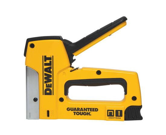 Степлер строительный DeWALT Heavy Duty для скоб типа "G" 6-14мм, гвоздей типа "J" 12, 15мм. (DWHTTR350-0)