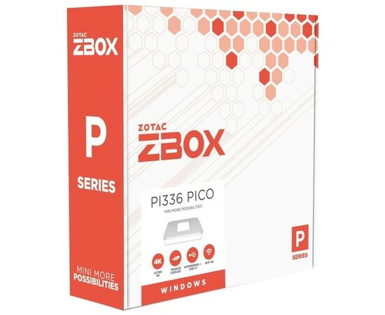Компьютер Zotac PI336 pico / Celeron N6211, 4GB LPDDR4x onboard, 128GB eMMC, WIFI, BT, DP/HDMI, W11Pro (ZBOX-PI336-W5C), изображение 8 Компьютер Zotac PI336 pico / Celeron N6211, 4GB LPDDR4x onboard, 128GB eMMC, WIFI, BT, DP/HDMI, W11Pro (ZBOX-PI336-W5C), изображение 8