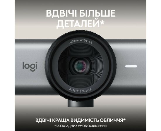 Веб-камера Logitech MX Brio 705 for Business 4K Graphite (960-001530), изображение 4 Веб-камера Logitech MX Brio 705 for Business 4K Graphite (960-001530), изображение 4