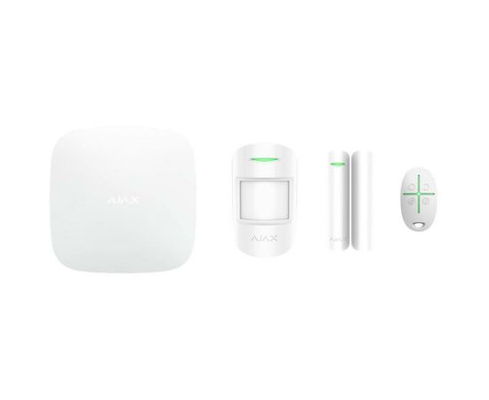Комплект охоронної сигналізації Ajax StarterKit Plus - Hubkit Plus /White (StarterKit Plus)