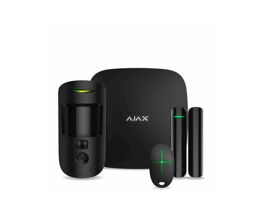 Комплект охоронної сигналізації Ajax StarterKit Cam Plus /чорна (StarterKit Cam Plus /black)