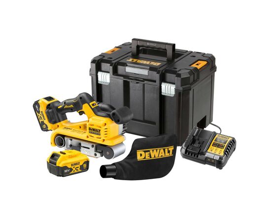Шлифовальная машина DeWALT XR Li-Ion 18 В 2x5Ah, 198-320 м/мин, лента 75х533 мм (DCW220P2), изображение 8 Шлифовальная машина DeWALT XR Li-Ion 18 В 2x5Ah, 198-320 м/мин, лента 75х533 мм (DCW220P2), изображение 8