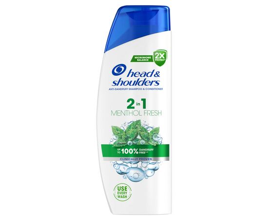 Шампунь Head & Shoulders 2 в 1 Проти лупи Свіжість ментолу 330 мл (8700216304825)
