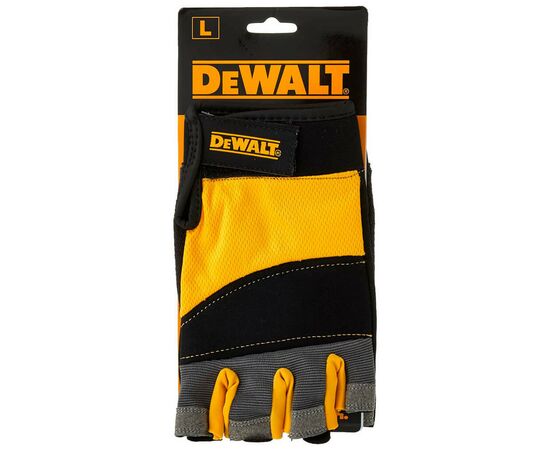 Защитные перчатки DeWALT открытые, разм. L/9, с накладками на ладони (DPG213L), изображение 2 Защитные перчатки DeWALT открытые, разм. L/9, с накладками на ладони (DPG213L), изображение 2