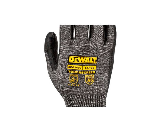 Защитные перчатки DeWALT разм. L/9, с высокой стойкостью к порезам (DPG860L), изображение 3 Защитные перчатки DeWALT разм. L/9, с высокой стойкостью к порезам (DPG860L), изображение 3