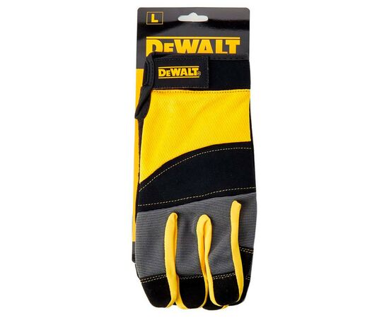 Защитные перчатки DeWALT разм. L/9, с накладками на ладони и пальцах (DPG215L)