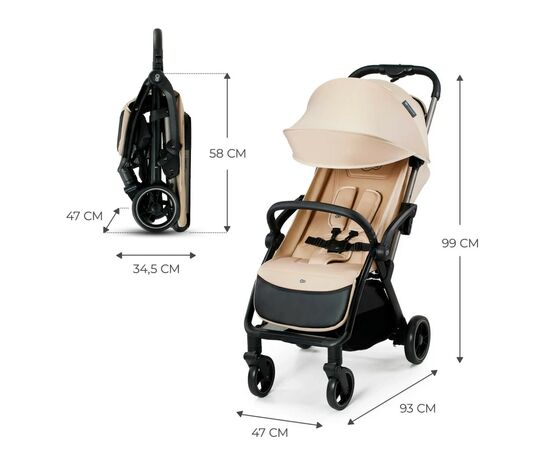 Коляска Kinderkraft Apino Dune Beige (KSAPIN00BEG0000) (5902533924110), изображение 7 Коляска Kinderkraft Apino Dune Beige (KSAPIN00BEG0000) (5902533924110), изображение 7