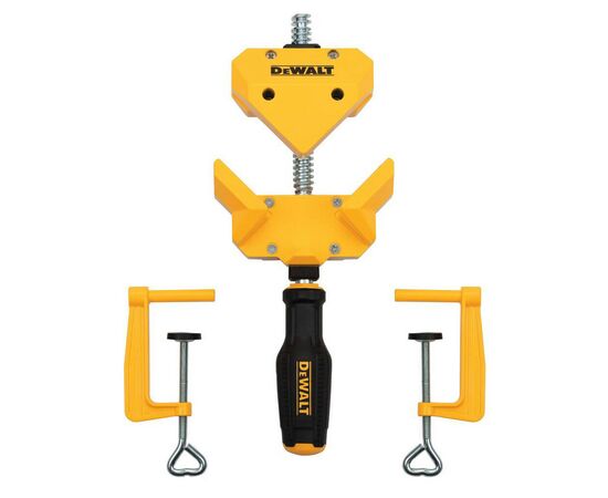 Струбцина DeWALT угловая, большого усилия + 2 струбцины для крепления к столу (DWHT83853-0), изображение 2 Струбцина DeWALT угловая, большого усилия + 2 струбцины для крепления к столу (DWHT83853-0), изображение 2