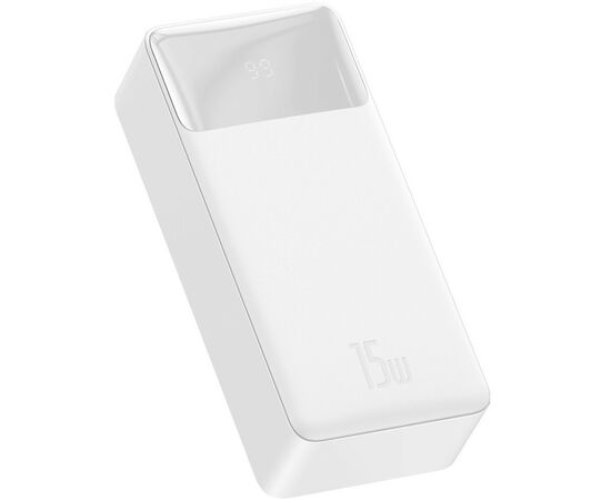 Батарея универсальная Baseus Bipow 30000mAh, 15W, USB-C/3A, 2*USB-A/3A(max.), +cable, white (PPBD050202), изображение 2 Батарея универсальная Baseus Bipow 30000mAh, 15W, USB-C/3A, 2*USB-A/3A(max.), +cable, white (PPBD050202), изображение 2
