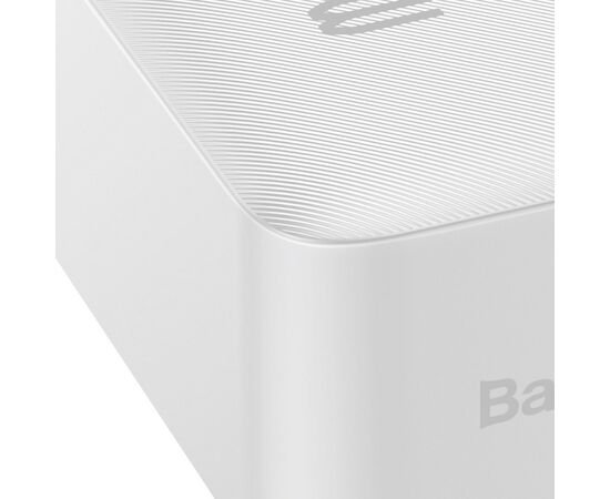 Батарея универсальная Baseus Bipow 30000mAh, 15W, USB-C/3A, 2*USB-A/3A(max.), +cable, white (PPBD050202), изображение 5 Батарея универсальная Baseus Bipow 30000mAh, 15W, USB-C/3A, 2*USB-A/3A(max.), +cable, white (PPBD050202), изображение 5