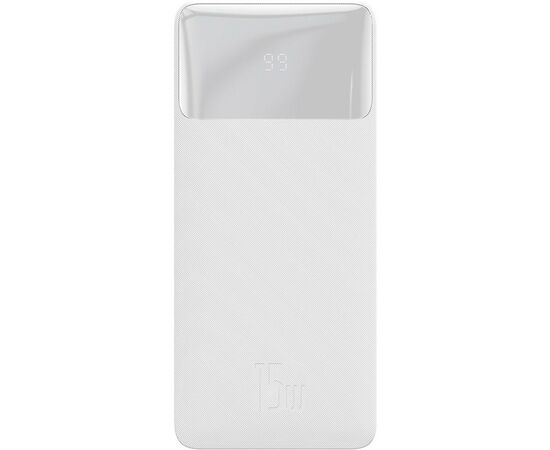 Батарея універсальна Baseus Bipow 30000mAh, 15W, USB-C/3A, 2*USB-A/3A(max.), +cable, white (PPBD050202)