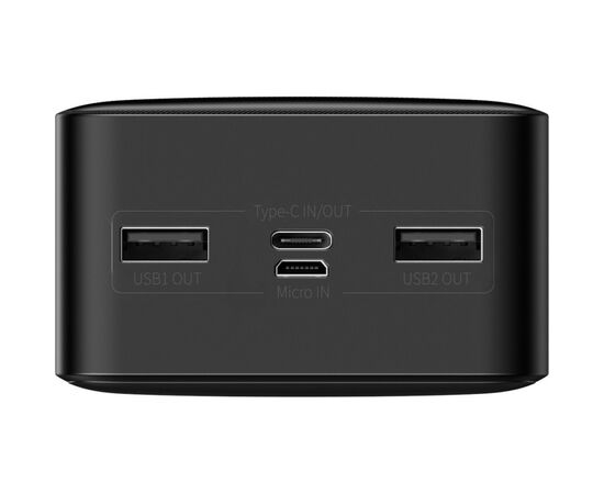Батарея универсальная Baseus Bipow 30000mAh, 15W, USB-C/3A, 2*USB-A/3A(max.), +cable, black (PPBD050201), изображение 4 Батарея универсальная Baseus Bipow 30000mAh, 15W, USB-C/3A, 2*USB-A/3A(max.), +cable, black (PPBD050201), изображение 4
