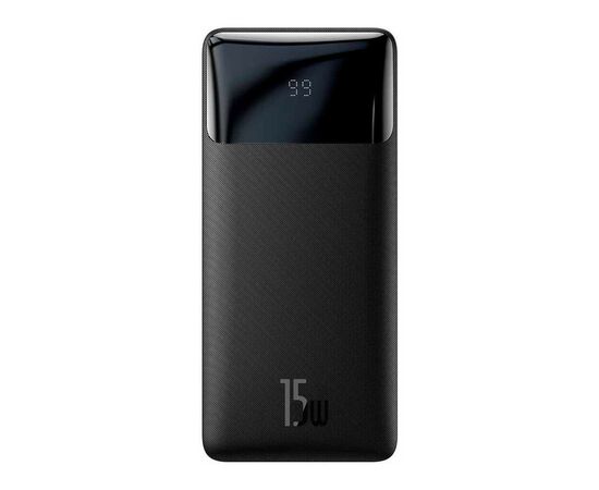 Батарея універсальна Baseus Bipow 30000mAh, 15W, USB-C/3A, 2*USB-A/3A(max.), +cable, black (PPBD050201)
