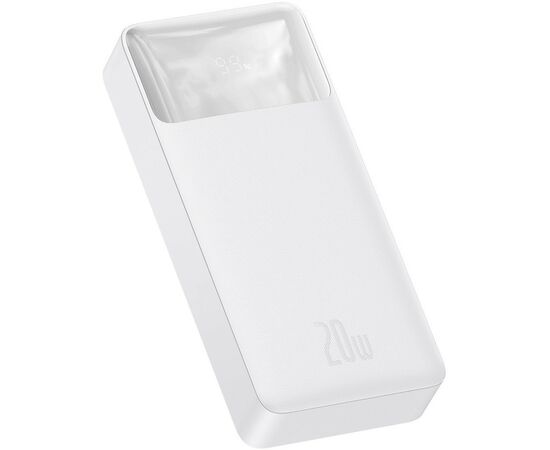Батарея универсальная Baseus Bipow 20000mAh 20W white (PPBD050302), изображение 2 Батарея универсальная Baseus Bipow 20000mAh 20W white (PPBD050302), изображение 2