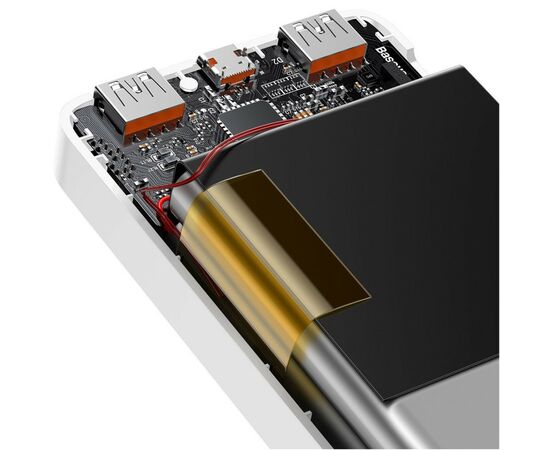 Батарея универсальная Baseus Bipow 20000mAh 20W white (PPBD050302), изображение 7 Батарея универсальная Baseus Bipow 20000mAh 20W white (PPBD050302), изображение 7