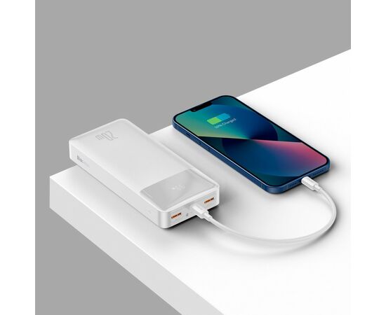 Батарея универсальная Baseus Bipow 20000mAh 20W white (PPBD050302), изображение 8 Батарея универсальная Baseus Bipow 20000mAh 20W white (PPBD050302), изображение 8
