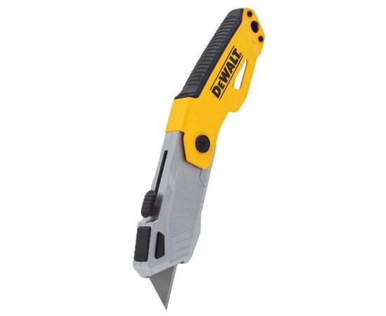 Нож монтажный DeWALT складной с выдвижным трапецевидным лезвием, 160мм, 3 лезвия (DWHT10261-0), изображение 3 Нож монтажный DeWALT складной с выдвижным трапецевидным лезвием, 160мм, 3 лезвия (DWHT10261-0), изображение 3